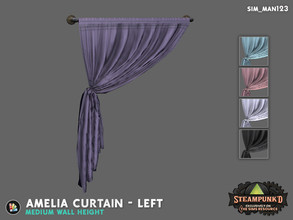 Sims 4 — Amelia Curtain - Left Medium by sim_man123 — Do you want to let some light in, but not all of it? Well, these