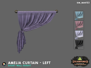 Sims 4 — Amelia Curtain - Left Short by sim_man123 — Do you want to let some light in, but not all of it? Well, these are