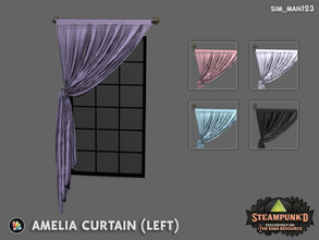Sims 4 — Amelia Curtain - Left Tall by sim_man123 — Do you want to let some light in, but not all of it? Well, these are