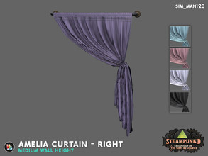 Sims 4 — Amelia Curtain - Right Medium by sim_man123 — Do you want to let some light in, but not all of it? Well, these