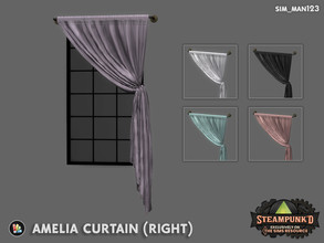 Sims 4 — Amelia Curtain - Right Tall by sim_man123 — Do you want to let some light in, but not all of it? Well, these are