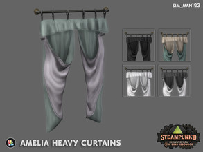 Sims 4 — Amelia Heavy Curtain - Tall by sim_man123 — Nothing says drama like a pair of heavy curtains! Designed to fit