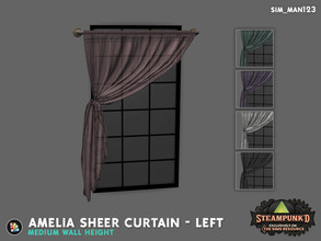 Sims 4 — Amelia Sheer Curtain - Left Medium by sim_man123 — Do you want to let some light in, but not all of it - but