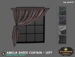Sims 4 — Amelia Sheer Curtain - Left Short by sim_man123 — Do you want to let some light in, but not all of it - but
