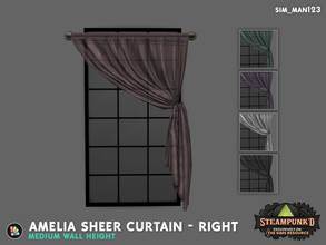 Sims 4 — Amelia Sheer Curtain - Right Medium by sim_man123 — Do you want to let some light in, but not all of it - but
