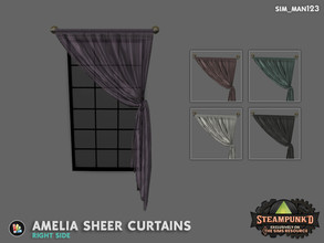 Sims 4 — Amelia Sheer Curtain - Right Tall by sim_man123 — Do you want to let some light in, but not all of it - but