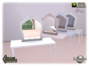 Sims 4 — Cindy salon table mirror by jomsims — Cindy salon table mirror. area mirror