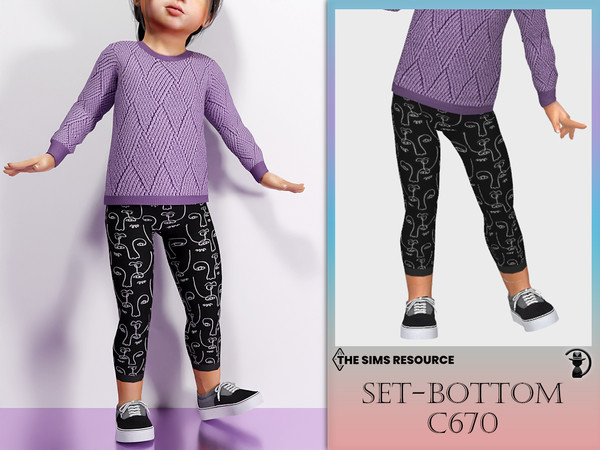 Sims 4 — Set-Bottom C670 by Daph's — 3 Swatches Compatible with HQ mod Works with all of skins Custom Thumbnail All Lods