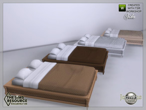 Sims 4 — siko bedroom bed by jomsims — siko bedroom bed double bed