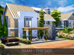 Sims 4 — Isiah - The Lot - TSR CC Only by Rirann — Isiah is a partly furnished contemporary house in scandinavian style.