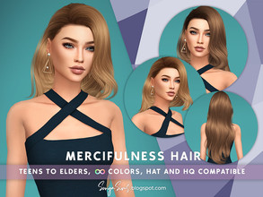 Sims 4 — SonyaSims Mercifulness Hair (Early Access on Patreon) by SonyaSimsCC — - New long hair with fringe (bangs) for