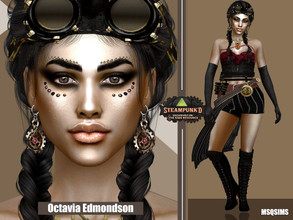 Sims 4 — Steampunked - Octavia Edmondson - TSR CC Only by MSQSIMS — Octavia Edmondson is a Young Adult and a jungle