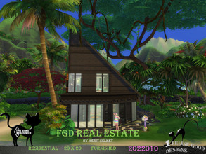 Sims 4 — FGD RealEstate 2022010 by Merit_Selket — A small, but colorful Summerhouse, build in Sulani 20 x 20 No CC used