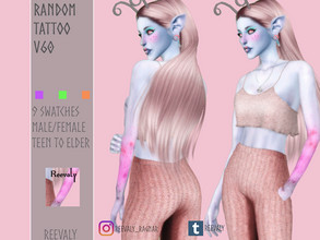 Sims 4 — Random Tattoo V60 by Reevaly — 9 Swatches. Teen to Elder. Male and Female. Base Game compatible. Please do not