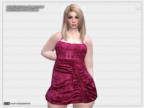 Sims 4 — Velvet Bodycon Dress MC317 by mermaladesimtr — New Mesh 5 Swatches All Lods Teen to Elder For Female