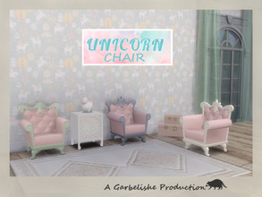 Sims 4 — Unicorn Chair by Garbelishe — A chair that comes in 3 colour options