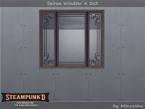 Sims 4 — Steampunked - Seiren Window A 2x2 by Mincsims — Basegame Compatible 8 swatches