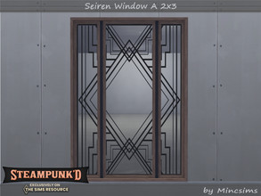 Sims 4 — Steampunked - Seiren Window A 2x3 by Mincsims — Basegame Compatible 8 swatches
