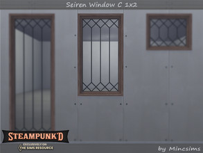 Sims 4 — Steampunked - Seiren Window C 1x2 by Mincsims — Basegame Compatible 8 swatches