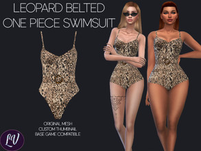 Sims 4 — AGUILLA - LEOPARD SWIMSUIT  by linavees — Original Mesh Custom thumbnail Base game compatible Happy simming!