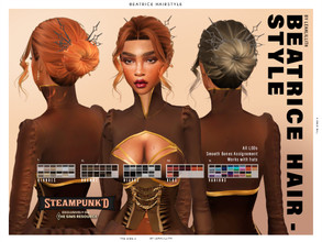 Sims 4 — Steampunked Beatrice Hairstyle by Leah_Lillith — Beatrice Hairstyle, elegant bun with steampunk accessory. All
