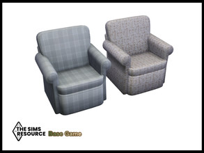 Sims 4 — Back To Nature Armchair by seimar8 — Maxis match armchair in soft tones of green, check and beige. Base Game