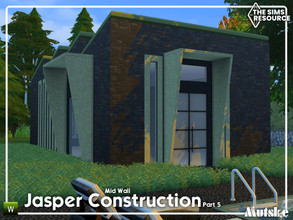 Sims 4 — Jasper Construction Mid Wall Part 5 by Mutske — On request! This is a constructionset with chunky windows, doors