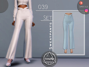 Sims 4 — SET 039 - Sweatpants by Camuflaje — Fashion sporty set that includes a sweatshirt with a hoodie and sweatpants/