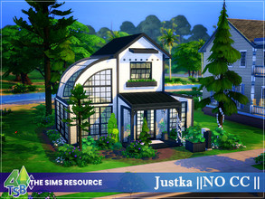 Sims 4 — Justka || NO CC || by Bozena — The house is located in the Coutryard Lane . Willow Creek. Lot: 20 x 15 Value: $