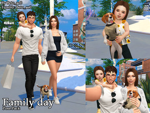 Sims 4 — Family day (Pose pack) by Beto_ae0 — Family poses walking in the park, I hope you like them - Includes 3 poses -