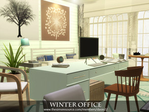 Sims 4 — Winter Office  by dasie22 — Winter Office is a contemporary study room. Please, use code "bb.moveobjects