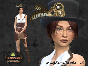 Sims 4 — Steampunked - Briseida Gibson by starafanka — DOWNLOAD EVERYTHING IF YOU WANT THE SIM TO BE THE SAME AS IN THE