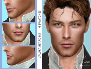 Sims 4 — [Patreon] Valuka - Beard N3 by Valuka — 6 colours Moustaches category From teen to elder Men only HQ compatible