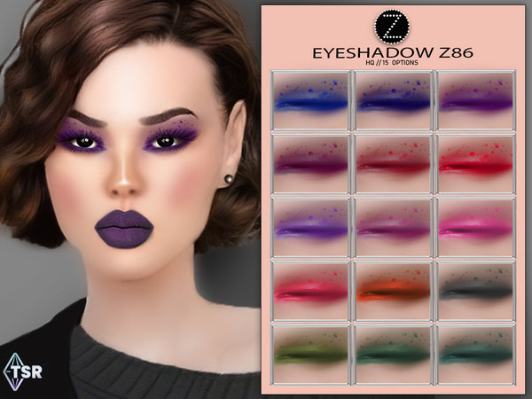 Sims 4 — EYESHADOW Z86 by ZENX — -Base Game -All Age -For Female -15 colors -Works with all of skins -Compatible with HQ