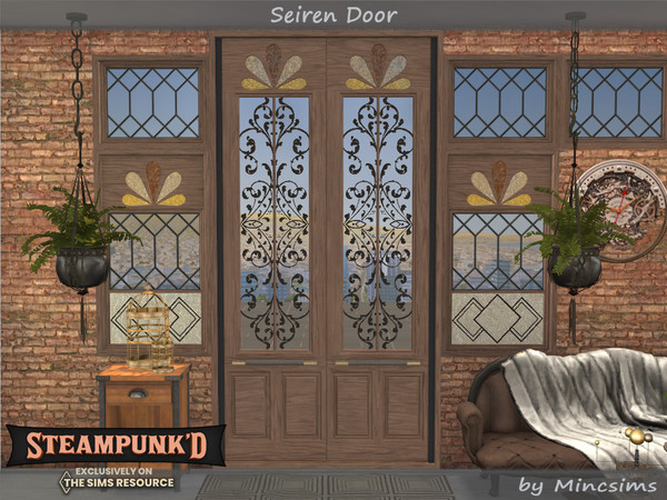 Sims 4 — Steampunked - Seiren Doors by Mincsims — This set is a part of "Steampunked" Collaboration. The set