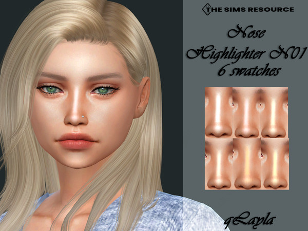 Sims 4 — Nose Highlight by qLayla — The highlighter is : - base game compatible. - allowed for teen, young adult, adult