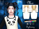 Sims 4 — Mei Hairstyle (Child) by Sylviemy — Short hair with buns New Mesh Maxis Match All Lods Base Game Compatible Hat
