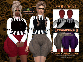 Sims 4 — Steampunked Hewlett Outfit_Sarawat by Sarawat — Is Steampunked outfit for female sims have fun! HQ All Maps All