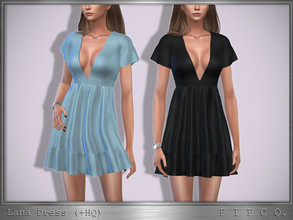 Sims 4 — Lana Dress. by Pipco — A trendy dress in 20 colors. Base Game Compatible New Mesh All Lods HQ Compatible Shadow,