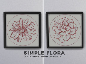 Sims 4 — Simple Flora Art by Ashuria — 8 Pictures. Please do not claim as your own.