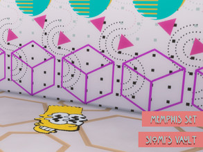 Sims 4 — Memphis set Bart Rug by siomisvault — Bart Rug perfect for all kind of rooms children, living-rooms, etc.Thank
