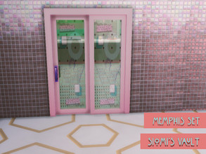 Sims 4 — Memphis set Door01 by siomisvault — Memphis Sliding Door almost a spoiler for my next set or maybe not!!! Thank