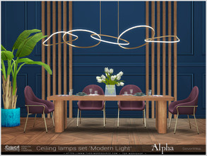 Sims 4 — ModernLight - ceiling lamp Alpha by Severinka_ — Ceiling lamp Alpha From the set 'Modern Light' For the middle