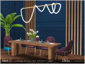 Sims 4 — ModernLight - ceiling lamp Delta by Severinka_ — Ceiling lamp Delta From the set 'Modern Light' For the middle