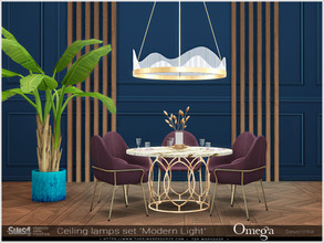Sims 4 — ModernLight - ceiling lamp Omega by Severinka_ — Ceiling lamp Omega From the set 'Modern Light' For the middle