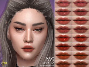 Sims 4 — LMCS N99 Lipstick (HQ) by Lisaminicatsims — -New Mesh -16 swatches -All Skin