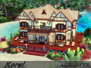 Sims 4 — KORAL by Nessca — The coral was formed on a coral reef. Place the house in Suani in the Inhabited district of