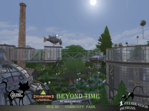 Sims 4 — Steampunked Beyond Time Park by Merit_Selket — Steampunked "Beyond Time" community park: nobody