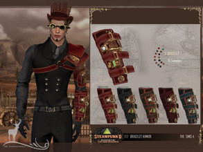 Sims 4 — STEAMPUNKED _BRACELET ARMOR by DanSimsFantasy — Steampunk style bracelet for the left arm, it is part of the