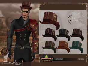 Sims 4 — STEAMPUNKED _ CORVUS HAT by DanSimsFantasy — Steampunk style hat, it is part of the Steampunked_ Accessories
